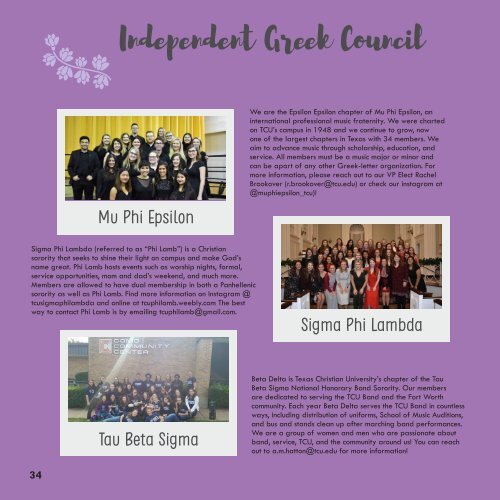 TCU Panhellenic Summer Recruitment Booklet 2019