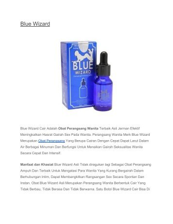 Manfaat Khasiat Blue Wizard Cair Obat Perangsang Wanita Asli Harga Murah Aman Tanpa Efek Samping