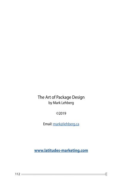 The Art of Package Design