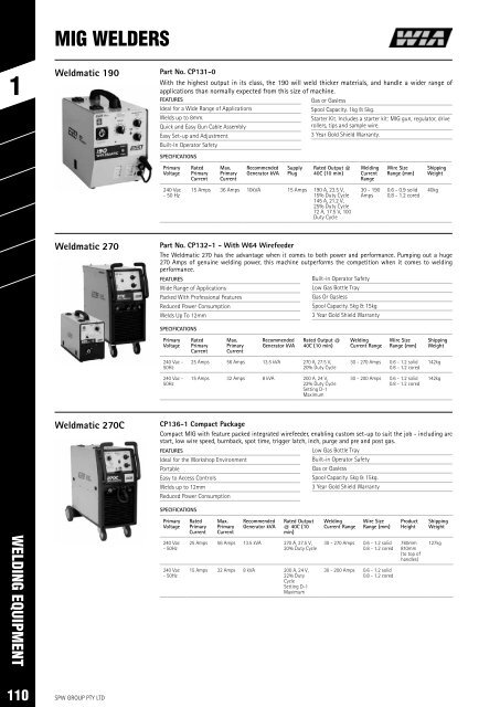 SPW Product Catalogue  2019