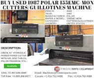 Buy Used 1987 Polar 155EMC-MON Cutters/Guillotines Machine