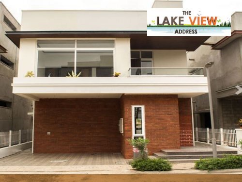 The Lake View Address Flats &amp; Villa for sale in Bangalore