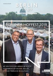 Berlin to go, Sonderausgabe Berliner Hoffest 2019