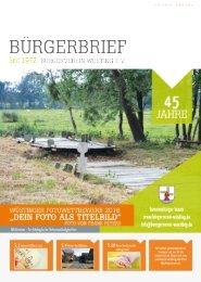 Bürgerbrief Vereinsheft Ausgabe 93 - April 2018 vom Bürgerverein Wüsting eV