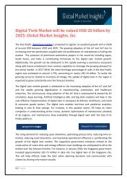 Digital Twin market share research by applications and regions for 2019-2025