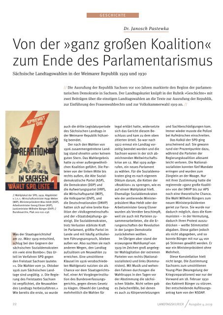 Landtagskurier, Ausgabe 4/2019