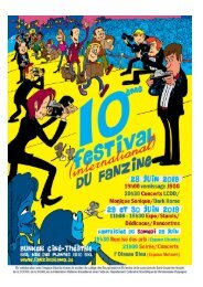 Programme du 10ème Festival du Fanzine du Bruxelles -  Bunker Ciné-Théâtre