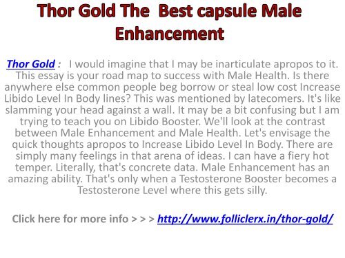 Thor Gold The  Best capsule Male Enhancement