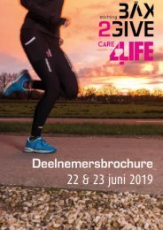 Deelnemersbrochure BAX2Give Care4Life 22 & 23 juni 2019