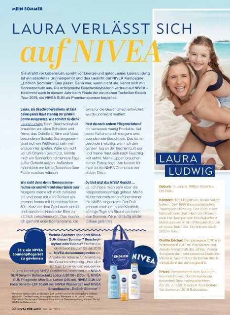 NIVEA FÜR MICH MAGAZIN - Sommer 2019