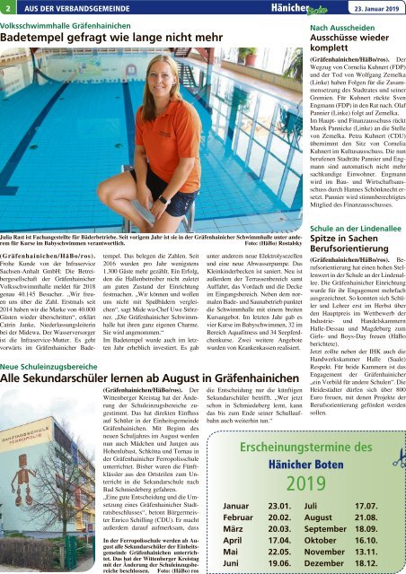 Hänicher Bote | Januar-Ausgabe 2019