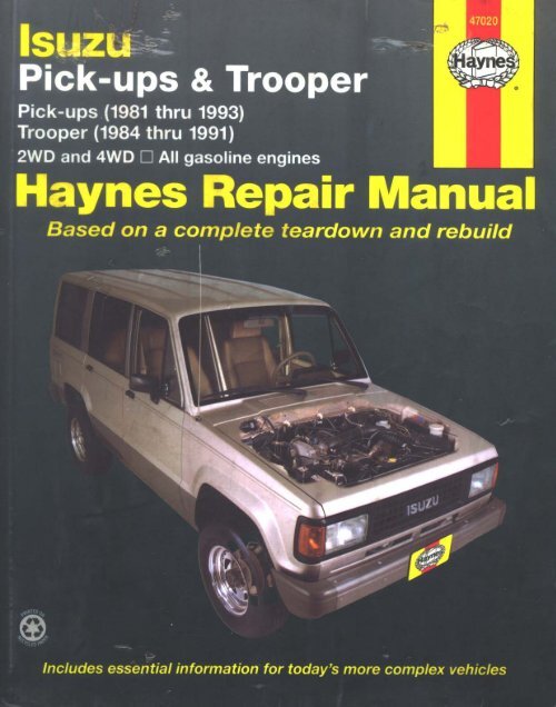 11110894-Isuzu_Truck_Service_Repair_Workshop_Manual_1981-1993