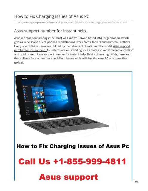 How To Fix Charging Issues Of Asus Pc