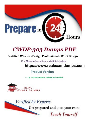 3 Months Free update Instant Access To CWDP-303 EXAM Study material Provided By RealExamDumps.com