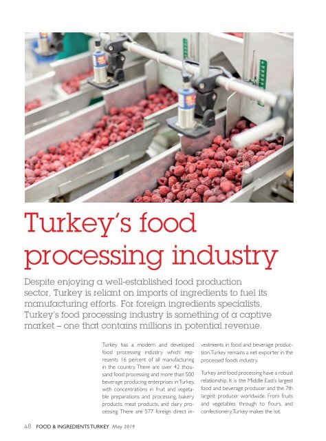 Food Turkey Magazine May 2019