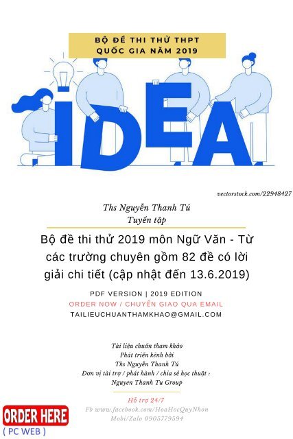 Bộ đề thi thử 2019 môn Ngữ Văn - Từ các trường chuyên gồm 82 đề có lời giải chi tiết (cập nhật đến 13.6.2019)