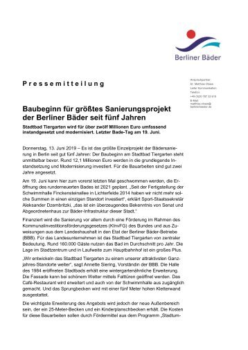 2019_06_13 Pressemitteilung zur Sanierung des Stadtbades Tiergarten
