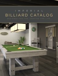 2019 Imperial Billiard Catalog 