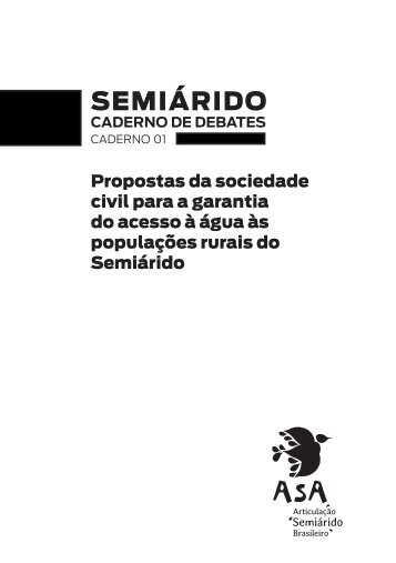 Frente Parlamentar - Propostas da sociedade civil para a garantia do acesso à água às populações rurais do Semiárido