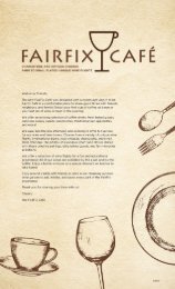 Fairfix Cafe Menu