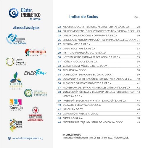 Catálogo de Proveedores Cluster Energético de Tabasco 14062019