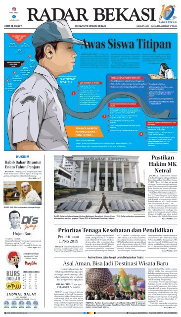 E Paper Radar Bekasi Edisi 14 Juni 2019