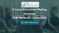How many C-Level Executives Email Lists are there & Who is providing it?