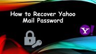 How to Recover Yahoo Mail Password