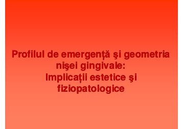 01 Profilul de emergenta si geometria nisei