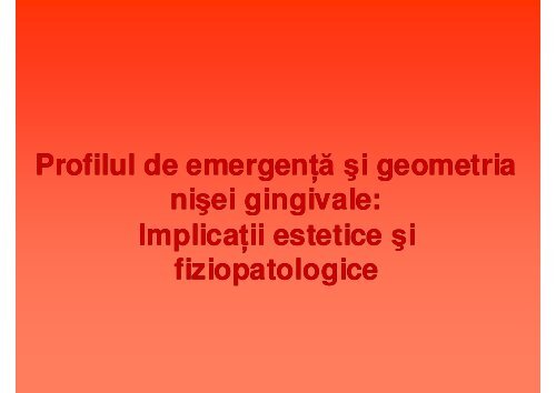 01 Profilul de emergenta si geometria nisei