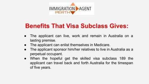 Skilled Independent Visa Subclass 189