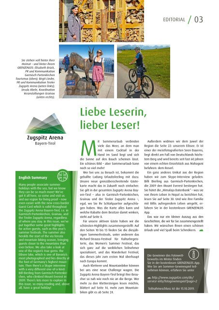 Gästemagazin Grenzenlos Sommer 2019