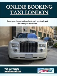 Online Booking Taxi London