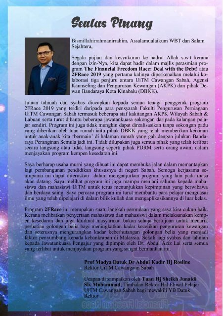 Buku Program 2FRace 2019