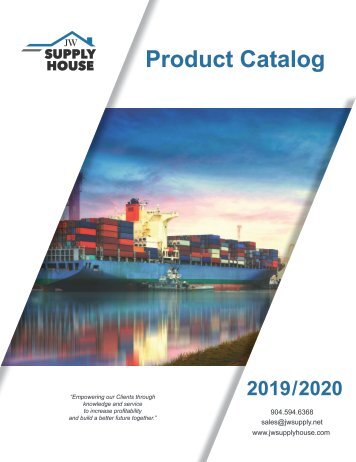 JW Supply House Product Catalog 2019 - 2020