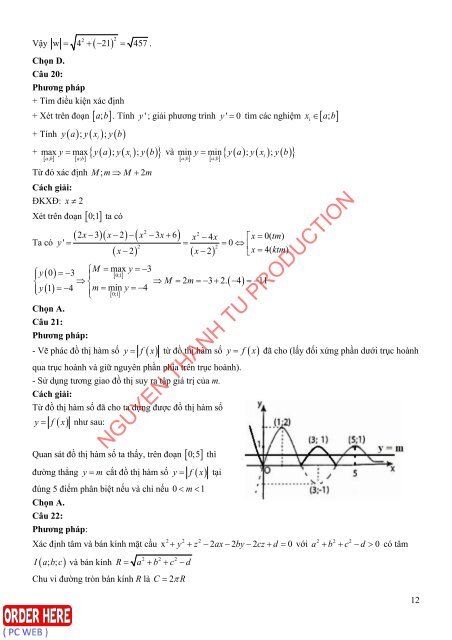 Bộ đề dự đoán kì thi THPT Quốc Gia năm 2019 chuẩn (Kèm lời giải) môn Toán