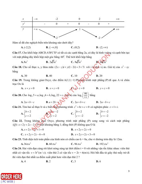 Bộ đề dự đoán kì thi THPT Quốc Gia năm 2019 chuẩn (Kèm lời giải) môn Toán