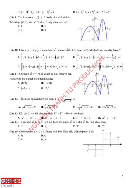 Bộ đề dự đoán kì thi THPT Quốc Gia năm 2019 chuẩn (Kèm lời giải) môn Toán