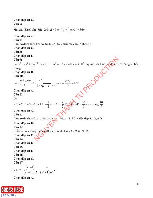 Bộ đề dự đoán kì thi THPT Quốc Gia năm 2019 chuẩn (Kèm lời giải) môn Toán