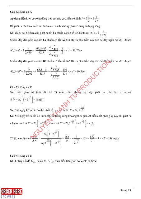 Bộ đề dự đoán kì thi THPT Quốc Gia năm 2019 chuẩn (Kèm lời giải) môn Vật Lý