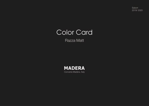 Conceria Madera - Color Card