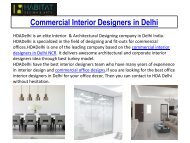 Commercial Interior Designers in Delhi