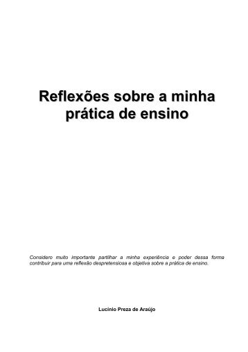 Reflexões sobre a minha prática de ensino_ebook
