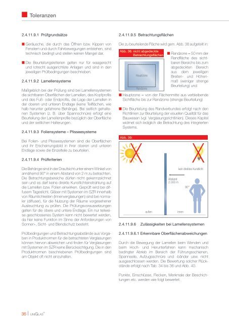 UNIGLAS Toleranzhandbuch 2019