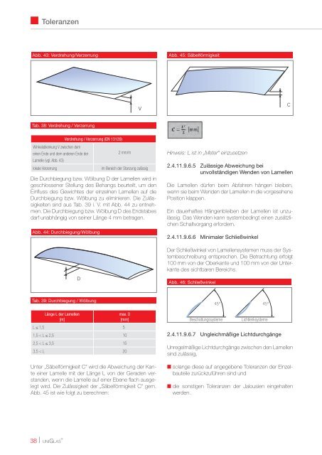 UNIGLAS Toleranzhandbuch 2019