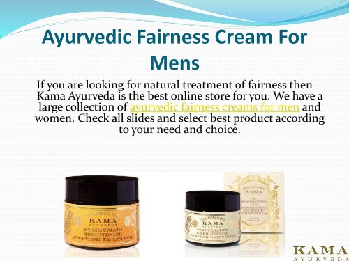 best ayurvedic fairness cream