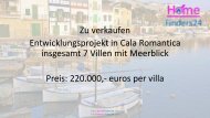 Projekt von Villen in Cala Romantica mit Meerblick und eigenem Pool (VIL0012)