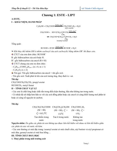 Ly Thuyết Hoa 12 Full Ly Thuyết Hoa 12 Full
