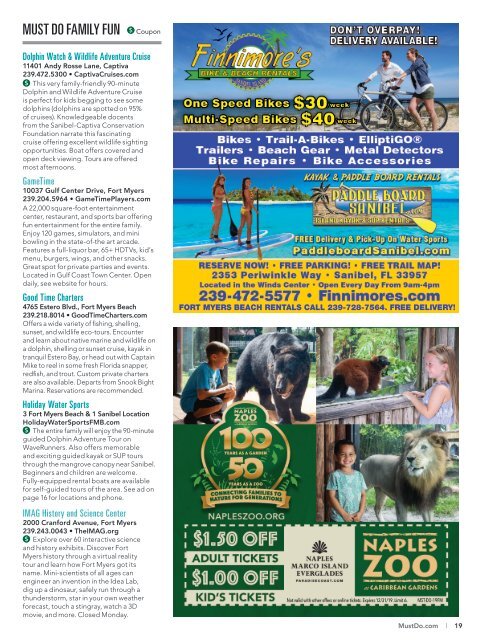 Must Do Fort Myers Visitor Guide Summer/Fall 2019