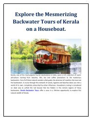 Backwater Tours of Kerala on a Houseboat...